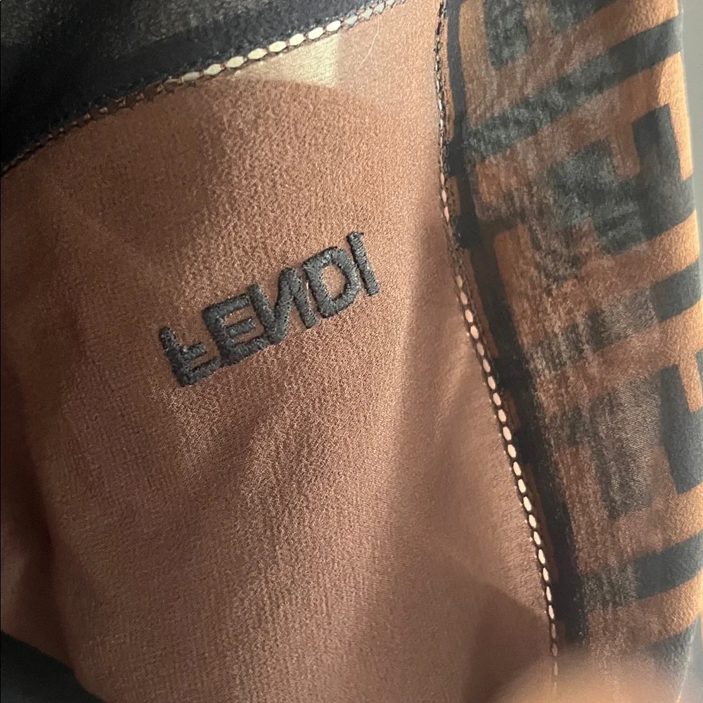 Fendi Silk Sheer Scarf Wrap 32.5” x 32.5”